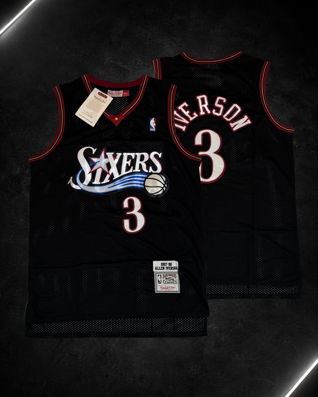 Camiseta NBA Allen Iverson #3 - Philadelphia 76ers Negra