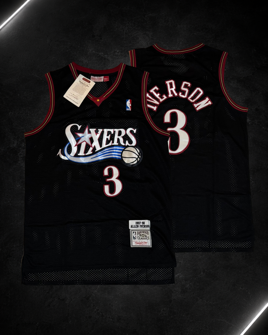 Camiseta NBA Allen Iverson #3 - Philadelphia 76ers Negra