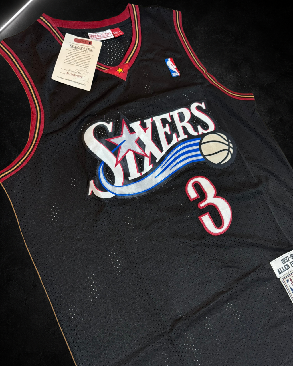 Camiseta NBA Allen Iverson #3 - Philadelphia 76ers Negra