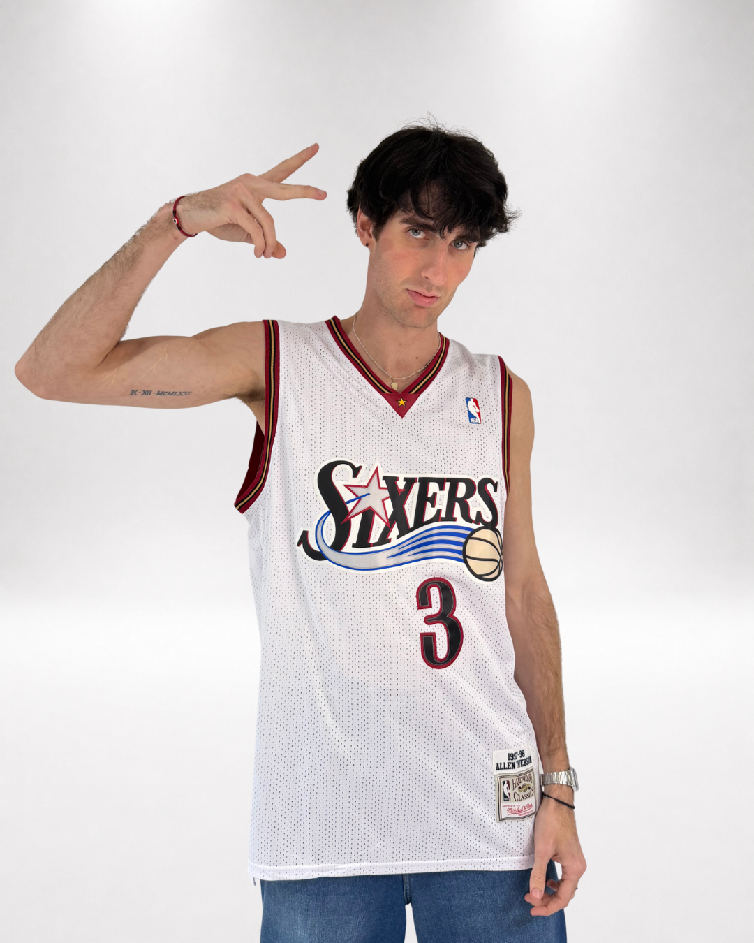 Camiseta NBA Allen Iverson #3 - Philadelphia 76ers Blanca