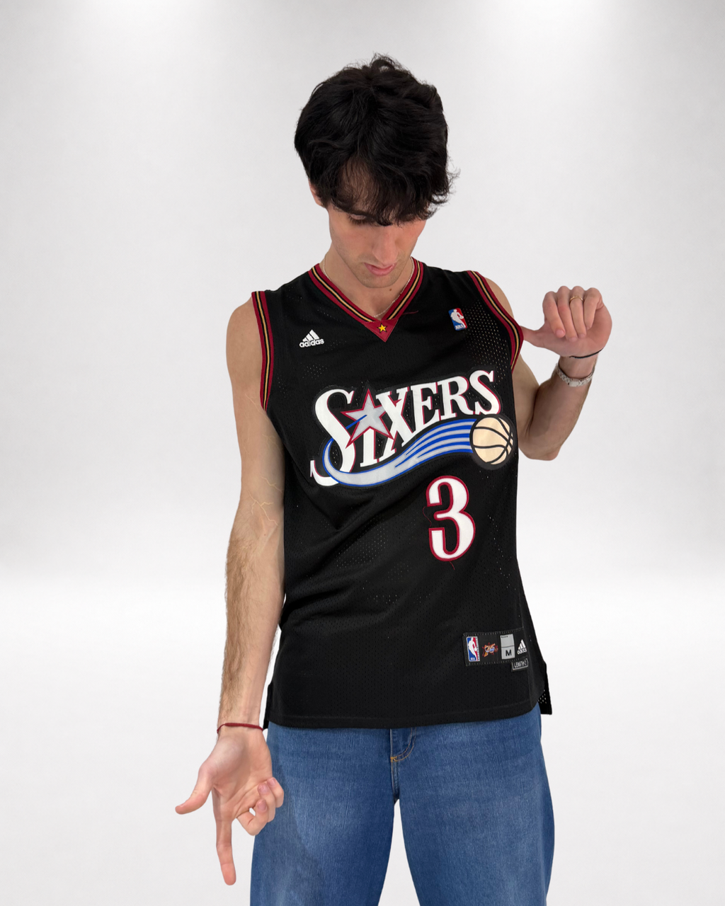 Camiseta NBA Allen Iverson #3 - Philadelphia 76ers Negra